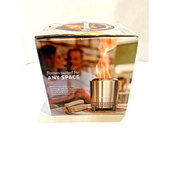 Solo Stove Mesa Tabletop Fire Pit Silver, Smokeless, Wood/Pellet, w/ Stand - Picture 5 of 9